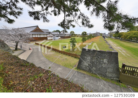 Saga Castle Park, where bullet scars from the Saga Rebellion remain 127530109