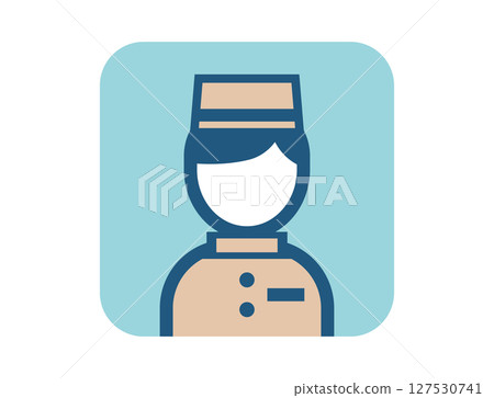 Hotel staff simple square colorful illustration icon Hotel staff simple square colorful illustration icon 127530741