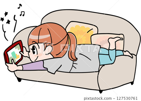 一個孩子根本不坐在書桌前玩遊戲 127530761