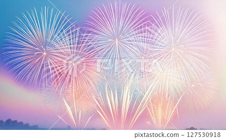 裝飾夜晚的大煙花 127530918