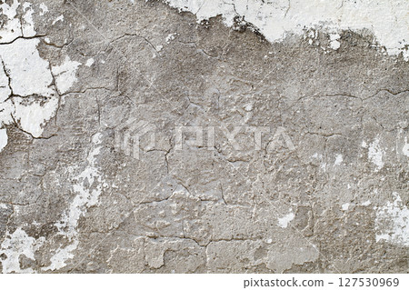 Wall with old rough cement non-uniform plaster, background Wall with old rough cement non-uniform plaster, background 127530969