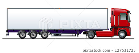 Vector truck template isolated on white Vector truck template isolated on white 127531723