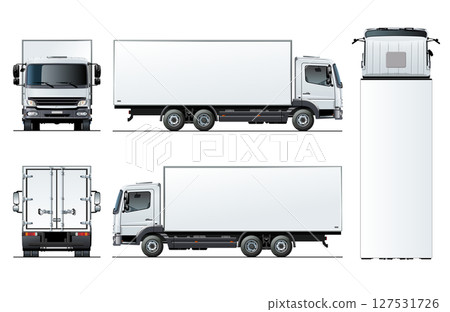 Vector truck template isolated on white background 127531726