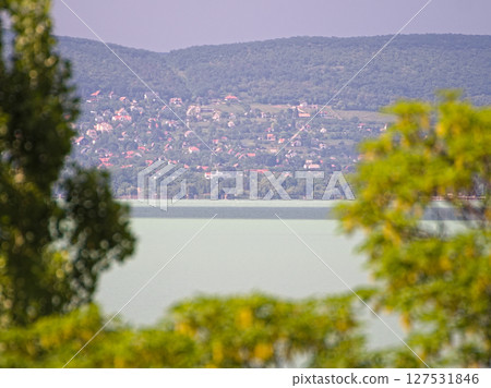 Panoramic View of Lake Balaton Village 127531846