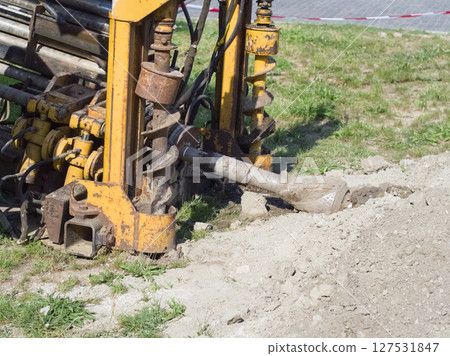 Construction Drill Rig in Operation 127531847