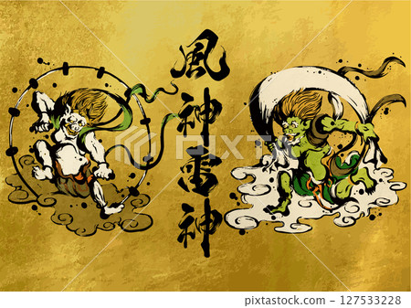 風神雷神（金色背景） 127533228