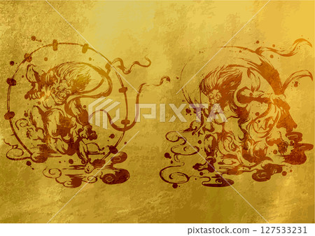 風神雷神(金色背景) 風神雷神(金色背景) 127533231