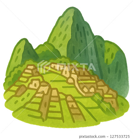 Simple and cute Machupicchu 127533725