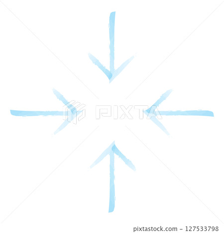 Simple arrows drawn by hand in watercolor style: inner up, down, left and right arrows Simple arrows drawn by hand in watercolor style: inner up, down, left and right arrows 127533798