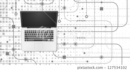Technological background with laptop.Concept of internet and global network connection.Internet- communication. Future technologies.Vector illustration. Technological background with laptop.Concept of internet and global network connection.Internet- communication. Future technologies.Vector illustration. 127534102