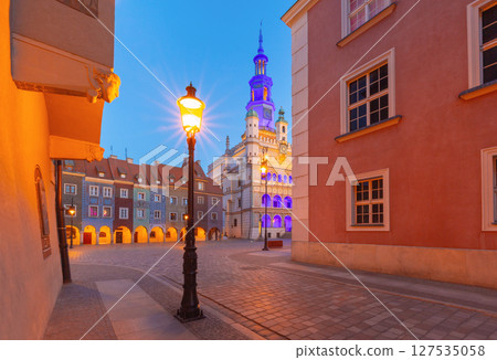 Poznan Town Hall at sunrise, Poznan, Poland Poznan Town Hall at sunrise, Poznan, Poland 127535058