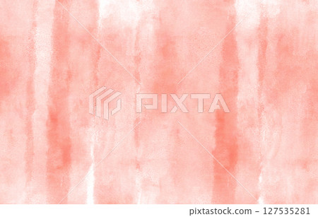 Red hand drawn watercolor paint background 127535281