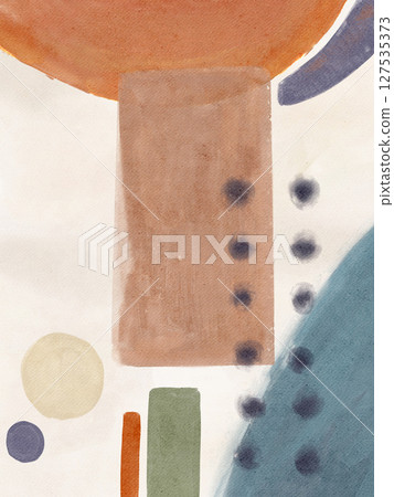 Brown and beige abstract impressionist wall art in watercolor and acrylic mix. Modern oil painting on canvas for posters, home decor, invitations, web design, and printable art. Brown and beige abstract impressionist wall art in watercolor and acrylic mix. Modern oil painting on canvas for posters, home decor, invitations, web design, and printable art. 127535373