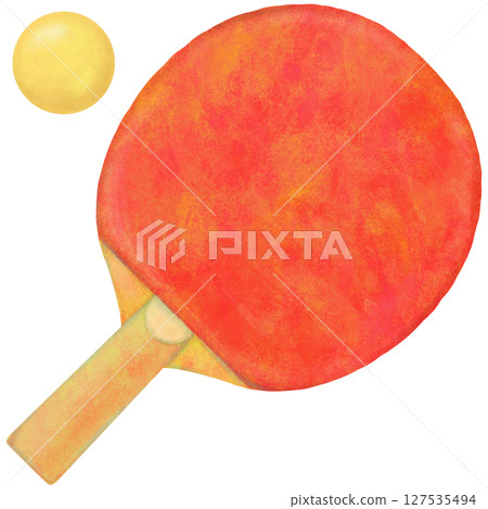 Table tennis racket Ping pong ball Table tennis racket Ping pong ball 127535494