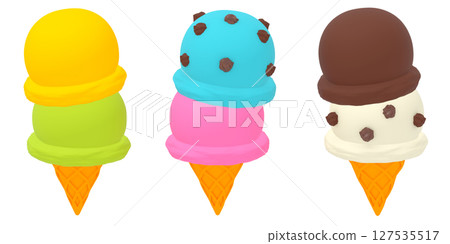 Colorful ice cream Colorful ice cream 127535517