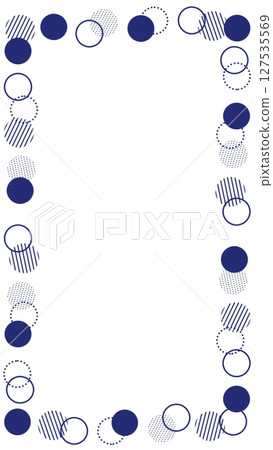 可愛又簡單的彩色圓點框架 127535569