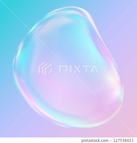閃亮反射肥皂泡的 CG 插圖 127536021