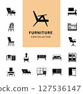 Furniture Icon Collection Vector Set 127536147