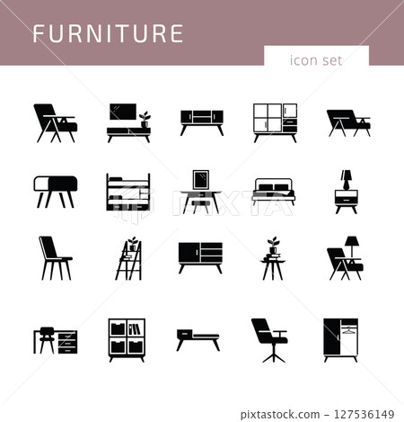 Furniture Icon Set Vector Furniture Icon Set Vector 127536149