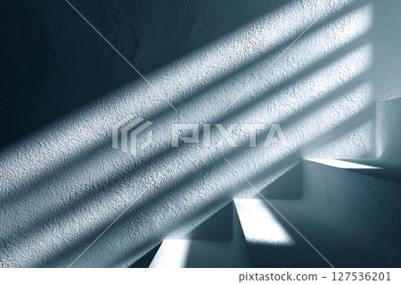 Stairs and wall with sunlight shadows Stairs and wall with sunlight shadows 127536201