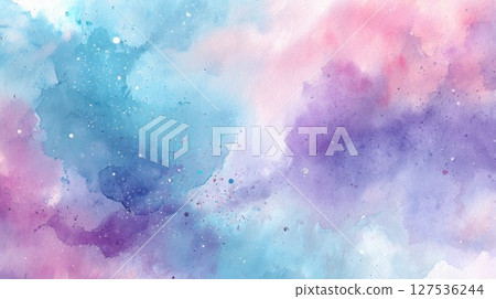水彩淡藍色紋理背景 127536244