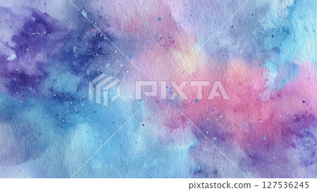 水彩淡藍色紋理背景 127536245