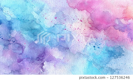 水彩淡藍色紋理背景 127536246