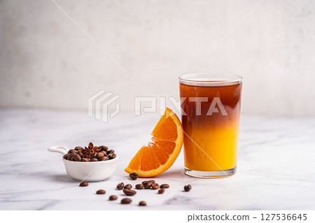 Coffee with orange juice (bumble) 127536645