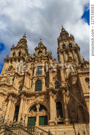 Facade of Santiago de Compostela Cathedral in Galicia, Spain Facade of Santiago de Compostela Cathedral in Galicia, Spain 127538083