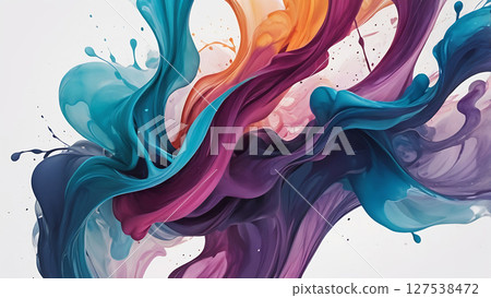 Swirling Ink Evaporation in Calm Abstraction Swirling Ink Evaporation in Calm Abstraction 127538472