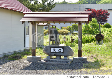 Photographing the grounds of Ochibe Hachiman Shrine in Yakumo Town, Hokkaido in early summer Photographing the grounds of Ochibe Hachiman Shrine in Yakumo Town, Hokkaido in early summer 127538497