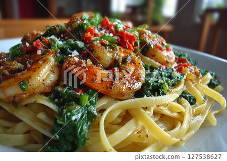 Shrimp Linguine Delight 127538627