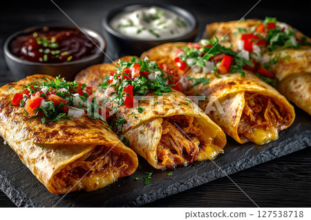 Delicious Chicken Tacos 127538718
