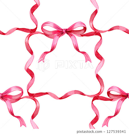 Pink bow ribbon seamless pattern repeating hand drawn seamless inspirational cute quote slogan typography. Illustration design for fashion, tee, t shirt, print, poster, graphic, background. Coquette Pink bow ribbon seamless pattern repeating hand drawn seamless inspirational cute quote slogan typography. Illustration design for fashion, tee, t shirt, print, poster, graphic, background. Coquette 127539341