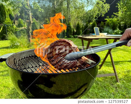 freshly grilled juicy steak 127539527