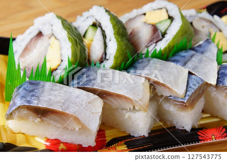 鯖魚壽司、鯖魚卷壽司 鯖魚壽司、鯖魚卷壽司 127543775