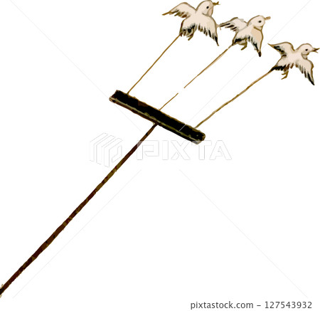 Flying bird kabuki prop material 127543932