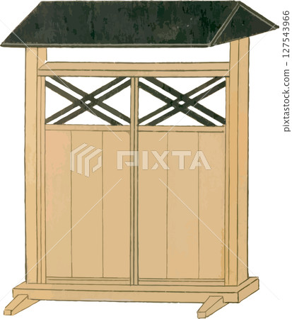 Kabuki props for the village headman's gate 127543966