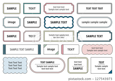 Simple label frame retro vector stylish simple line drawing frame decorative frame title decoration Simple label frame retro vector stylish simple line drawing frame decorative frame title decoration 127543973