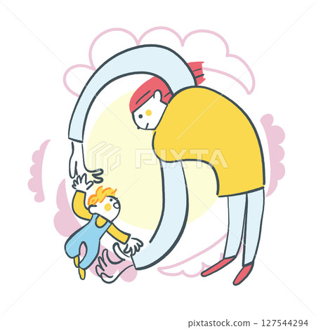 父母與子女和諧相處的時光 - 可用於育兒支持和教育公關的溫柔家庭插圖素材 父母與子女和諧相處的時光 - 可用於育兒支持和教育公關的溫柔家庭插圖素材 127544294