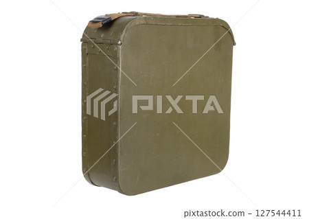 Maxim gun ammo box with cartridges 127544411