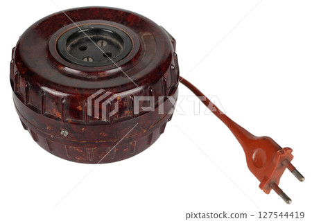 Antique retro extension cord Antique retro extension cord 127544419
