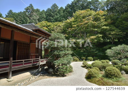 萬壽院：從大書房眺望小書房和龜島庭園（京都市左京區） 127544639