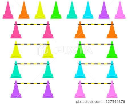 螢光彩色蘇格蘭錐彩色塔 8 色套裝 127544876