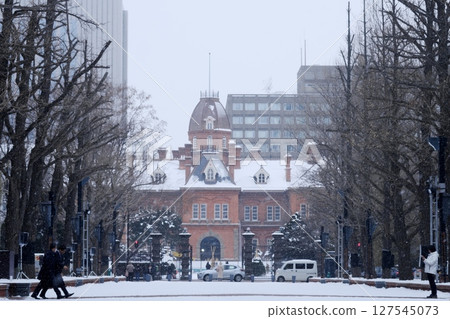 Hokkaido prefecture covered in snow 127545073