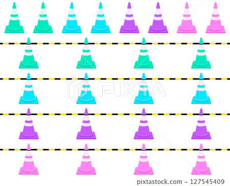 Fluorescent colored Scotch cone Cool colored pylon link set Fluorescent colored Scotch cone Cool colored pylon link set 127545409
