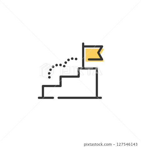 Vector line icons representing goal achievement and growth (business, education, career) Vector line icons representing goal achievement and growth (business, education, career) 127546143