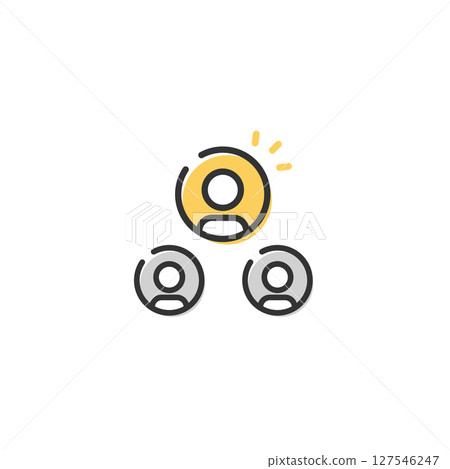 Marketing vector icons representing target users (personas, customers, recruitment) 127546247