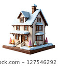 3d cartoon house model. 127546292