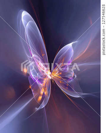 Abstract gradient color butterfly 127546628